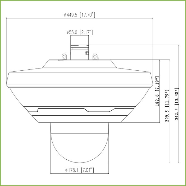 Acheter DAHUA PSD8802-A180 Panoramique 180º 8M (4x2M) + Dôme PTZ IP 2M H265 37X SMART TRACK IP67 IK10 DC36V AUDIO