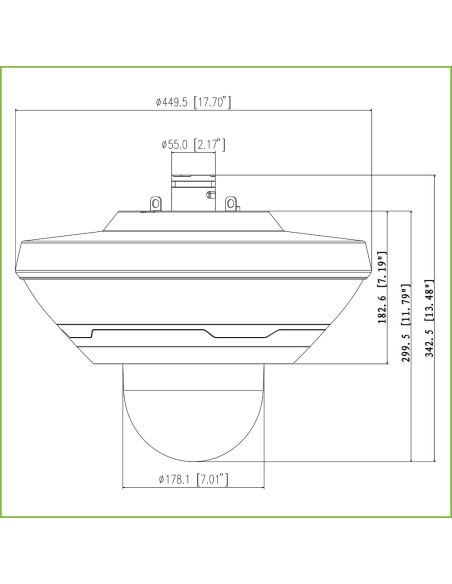 Acheter DAHUA PSD8802-A180 Panoramique 180º 8M (4x2M) + Dôme PTZ IP 2M H265 37X SMART TRACK IP67 IK10 DC36V AUDIO