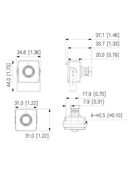 Comprare DAHUA IPC-HUM4431S-L5 Minicamera IP H265 Pinhole 4M DN WDR Starlight 2.8mm IVS AUDIO MIC