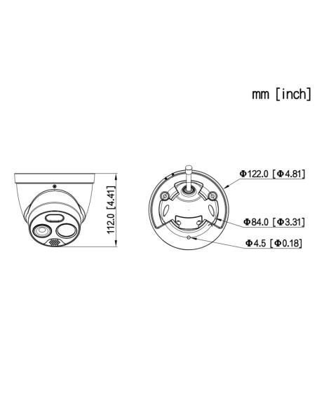 Comprar DAHUA TPC-DF1241-B2F2-DW-S8 Domo Térmico IP DUAL 256*192 2mm + 4M 2mm IP67 12V PoE