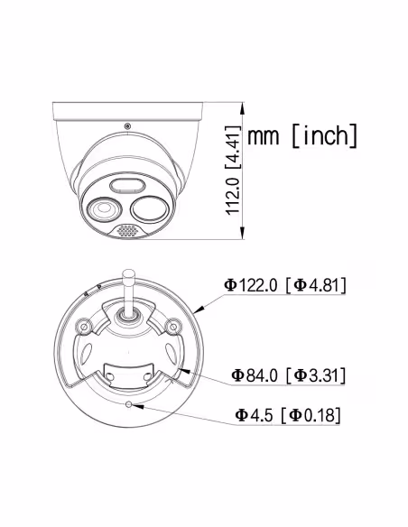 Acheter DAHUA TPC-DF1241-B7F8-DW-S2 Dôme thermique IP DUAL 256*192 7 mm + 4 M 8 mm IP67 12 V PoE