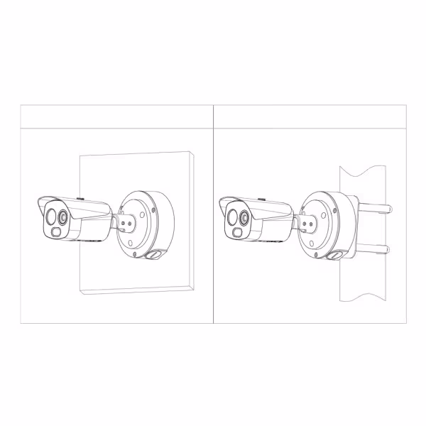 Acheter DAHUA TPC-BF1241-B10F12-DW-S8 Caméra thermique IP DUAL 256*192 10mm + 4M 12mm IP67 12V PoE