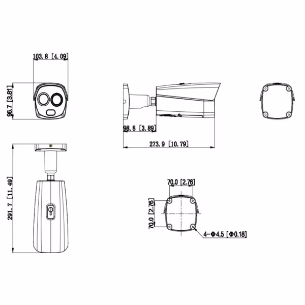 Comprar DAHUA TPC-BF4441-B9F4-DC-S2-V1 Cámara Térmica IP DUAL 400*300 9mm + 4M 4mm IP67 12V PoE