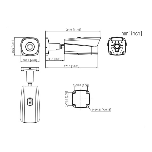 Acheter DAHUA TPC-BF5401-B7-S2 Caméra thermique IP 400*300 7.5mm IP67 12V PoE AUDIO E/S IA