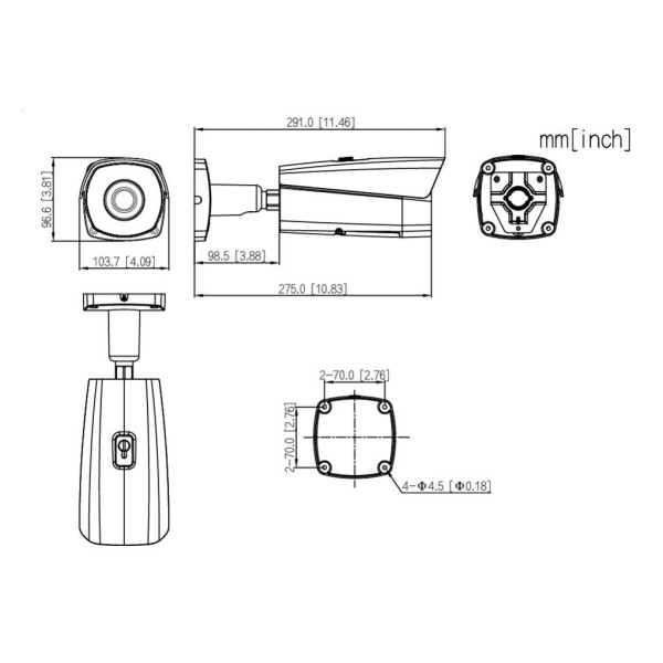 Acheter DAHUA TPC-BF5401-B35-BC-S2 Caméra thermique IP 400*300 35mm IP67 12V PoE AUDIO E/S IA