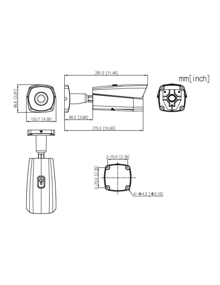 Comprar DAHUA TPC-BF5401-B35-BC-S2 Cámara Térmica IP 400*300 35mm IP67 12V PoE AUDIO E/S AI