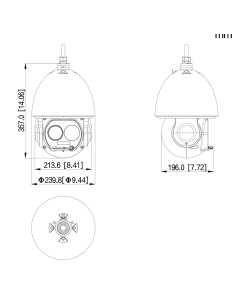 Comprar DAHUA TPC-SD5641-TB7Z45-DC-S24-M Domo PTZ Híbrido IP Termográfico 640*512 7mm + Visible  4M DN WDR IR100m 45x IP66 36Vdc 2