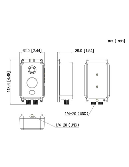 Acquistare DAHUA TPC-KF2241-TB2F2-S3 Telecamera termografica compatta IP DUAL 256*192 2mm + 4M 2mm IP67 12V PoE I/O