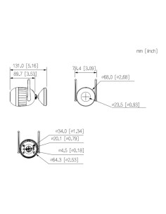 Acheter DAHUA IPC-F2C-PV-0280B Caméra tubulaire IP H265 2MP FULL COLOR dWDR Éclairage double LED 30 m / IR 30 m 2.8mm IP67 AUDIO 2
