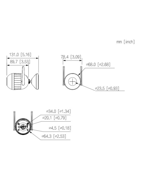 Acquistare DAHUA IPC-F2C-LED-0280B Tubolare IP H265 2M FULL COLOR dWDR LED30m 2.8mm IP67 MIC WiFi AI