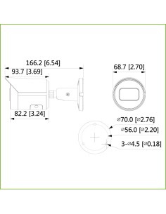 Acheter DAHUA IPC-HFW2230S-S-0360B-S2 Caméra tubulaire IP H265 2M Jour/Nuit dWDR Starlight IVS 3DNR IR 30 m 3.6mm IP67 PoE 2