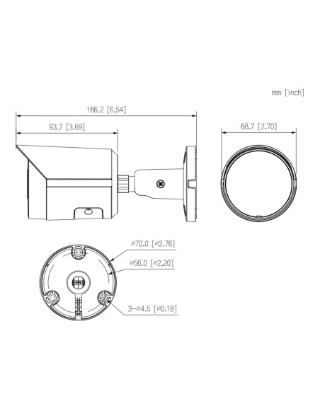 Acquistare DAHUA IPC-HFW2249S-S-LED-0360B Bullet IP 2M H265 FULL COLOR WDR LED 30 m 3.6mm IP67 PoE MIC AI
