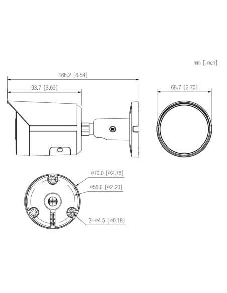 Acheter DAHUA IPC-HFW2249S-S-IL Caméra IP tubulaire 2M H265 FULL COLOR WDR IVS SMD éclairage double LED 30 m / IR 30 m 2.8mm IP6