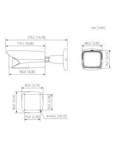 Acquistare DAHUA IPC-HFW5241E-Z12E-S3 Bullet IP H265 2M WDR Deeplight IR150m 5-60VFM IP67 IK10 ePoE AUDIO I/O AI 2