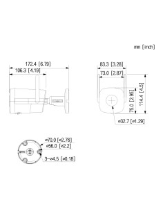 Acheter DAHUA IPC-HFW1339DTK1-SW-PV-0280B Caméra tubulaire IP H265 3MP Éclairage double LED 30 m / IR 30 m 2.8mm IP67 Micro/Haut 2