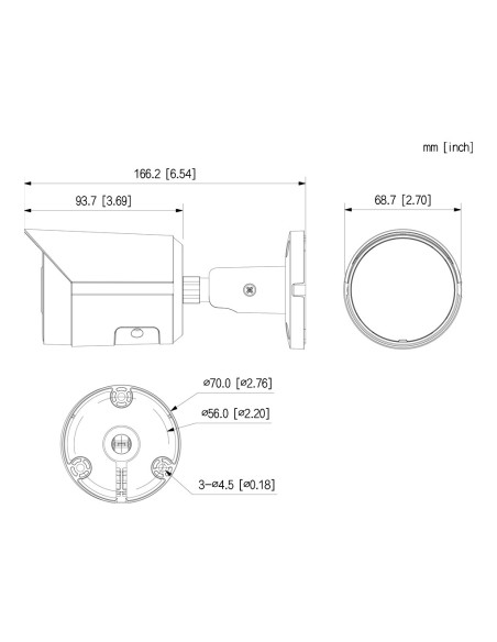 Comprare DAHUA IPC-HFW2441S-S-0280B Telecamera tubolare IP H265 4M WDR Starlight IR 30 m 2.8mm IP67 PoE MIC AI