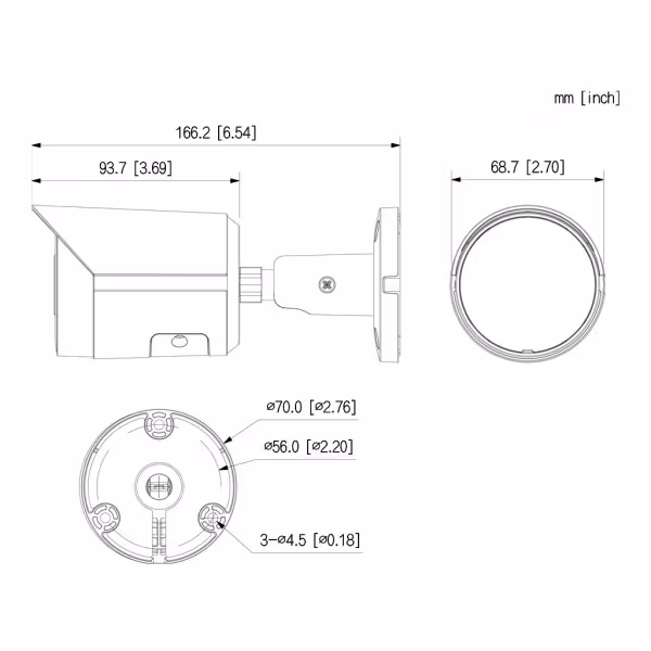 Comprar DAHUA IPC-HFW2441S-S-0280B-B Tubular IP H265 4M WDR Starlight IR30m 2.8mm IP67 PoE MIC AI Color Negro