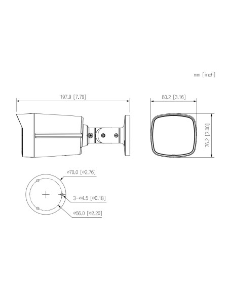 Acheter DAHUA IPC-HFW2449TL-S-PV-0280B Caméra tubulaire IP 4 Mpx H.265 Full Color WDR éclairage double LED 30 m/IR 30 m 2.8mm IP