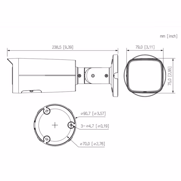 Comprar DAHUA IPC-HFW2449T-ZAS-IL-B Tubular IP 4M H265 FULL COLOR WDR Iluminación Dual LED60m/IR60m 2.7-13.5mm IP67 PoE AUDIO MI