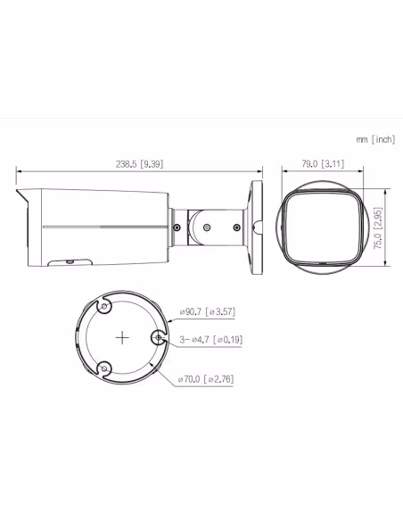 Comprar DAHUA IPC-HFW2449T-ZAS-IL-B Tubular IP 4M H265 FULL COLOR WDR Iluminación Dual LED60m/IR60m 2.7-13.5mm IP67 PoE AUDIO MI
