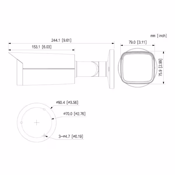 Acquistare DAHUA IPC-HFW3441T-ZS-S2-B Tubolare IP H265 4M DN WDR Starlight IR60m 2.7-13.5VFM IP67 PoE SD AI Colore nero