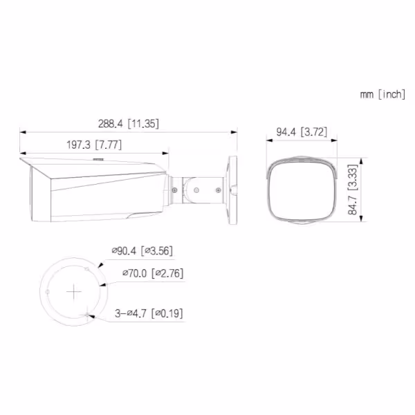 Comprare DAHUA IPC-HFW3449T1-AS-PV-0360B-PRO Telecamera tubolare IP WizColor TiOC PRO H265 4M WDR Illuminazione duale LED 50 m /
