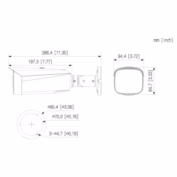 Comprar DAHUA IPC-HFW3449T1-AS-PV-0360B-PRO Tubular IP WizColor TiOC PRO H265 4M WDR Iluminación Dual LED50m/IR50m 3.6mm IP67 Po