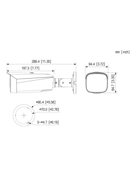 Comprar DAHUA IPC-HFW5449T1-ASE-D2 Tubular IP H265 4M DUAL-LENS FULL COLOR 2.0 dWDR Starlight IR50m/2LED 2.8mm IP67 ePoE AUDIO M
