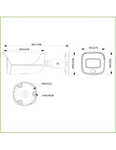 Acheter DAHUA IPC-HFW3549E-AS-LED-0360B Caméra tubulaire IP H265 5M FULL COLOR WDR IVS SMD LED 30 m 3.6mm IP67 PoE SD MIC Audio  2
