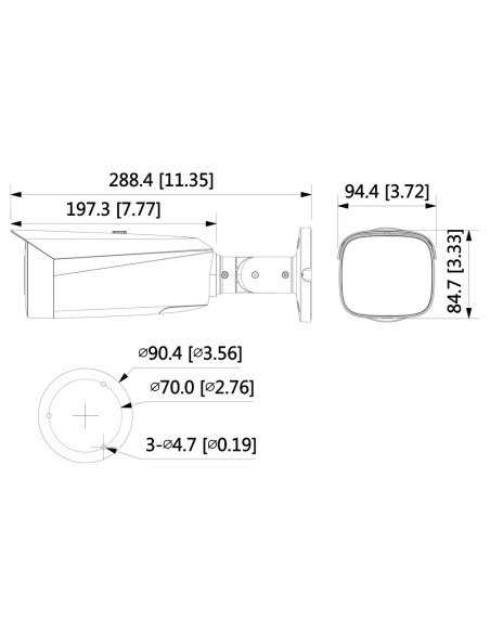 Kaufen DAHUA IPC-HFW3549T1-AS-PV-0360B-S4 Röhrenförmige IP-TiOC 2.0-Kamera H265 5M WDR IVS SMD Duale Beleuchtung LED 30 m/IR 30 