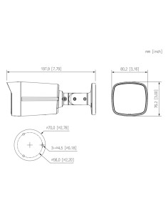 Kaufen DAHUA IPC-HFW2649TL-S-LED-0280B-PRO Tubular IP WizColor PRO H265 6M WDR LED 50 m 2.8mm IP67 PoE MIC AI 2