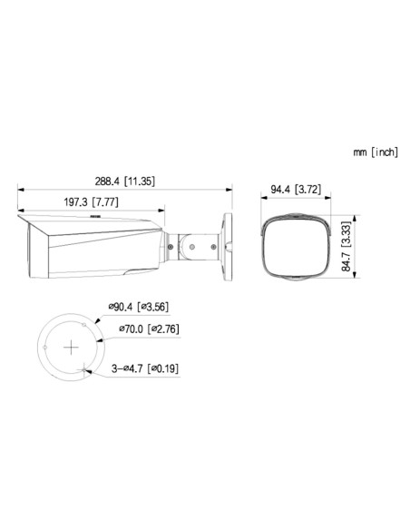 Acheter DAHUA IPC-HFW5659T1-ASE-PV-PRO Caméra tube IP WizColor PRO H265 6M WDR130 dB Éclairage double LED 60 m / IR 80 m 3.6mm I