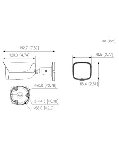 Kaufen DAHUA IPC-HFW3849E-AS-IL-0280B Röhrenförmige IP-Kamera H265 8MP WDR Duale Beleuchtung LED 30 m/IR 30 m 2.8mm IP67 PoE SD  2