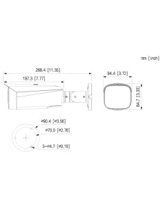 Acheter DAHUA IPC-HFW3849T1-ZAS-PV-PRO Caméra tubulaire IP WizColor TiOC PRO H265 8M WDR Éclairage double LED 60 m / IR 60 m 2,7 2