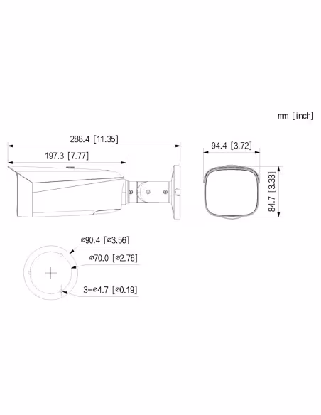 Comprar DAHUA IPC-HFW3849T1-ZAS-PV-PRO Tubular IP WizColor TiOC PRO H265 8M WDR Iluminación Dual LED60m/IR60m 2.7-12VFM IP67 PoE