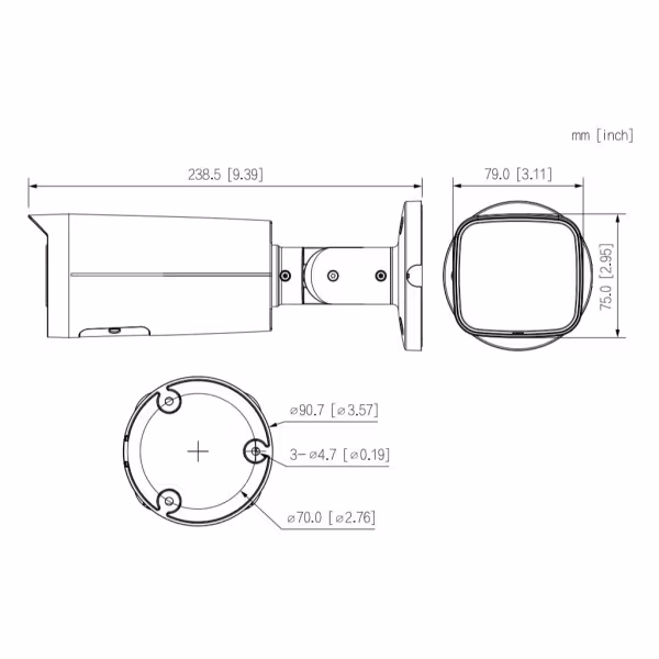 Comprar DAHUA IPC-HFW3849T-ZS-IL Tubular IP 8M H265 FULL COLOR WDR Iluminación Dual LED60m/IR60m 2.7-13.5mm IP67 PoE MIC AI