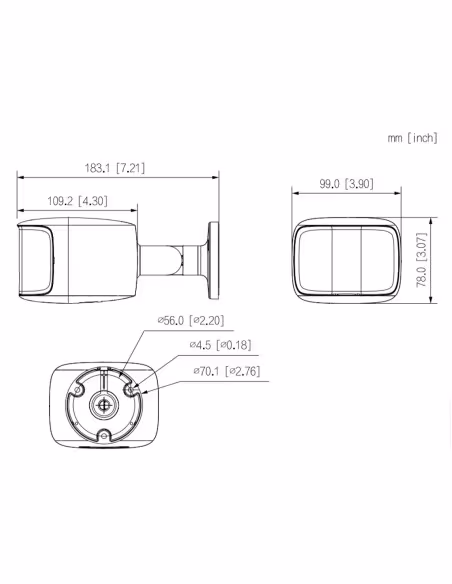 Comprar DAHUA IPC-PFW3849S-A180-AS-PV-0280B Tubular IP H265 2x4M TiOC 2.0 DUAL-LENS SPLICING WDR140dB LED20m/IR25m 2.8mm IP67 Po