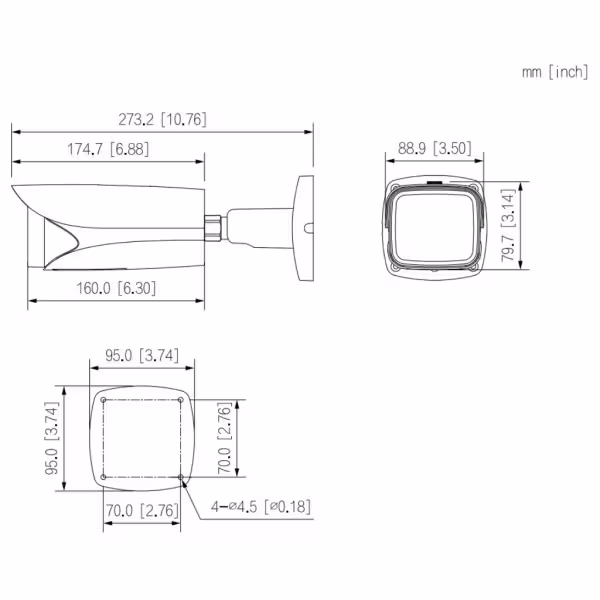 Comprare DAHUA IPC-HFW5842E-Z4E-S3 Bullet IP H265 8M 4K WDR Deeplight IR120m 8-32VFM IK10 IP67 ePoE SD AUDIO I/O AI