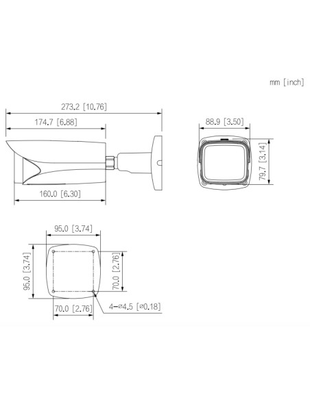 Comprare DAHUA IPC-HFW5842E-Z4E-S3 Bullet IP H265 8M 4K WDR Deeplight IR120m 8-32VFM IK10 IP67 ePoE SD AUDIO I/O AI