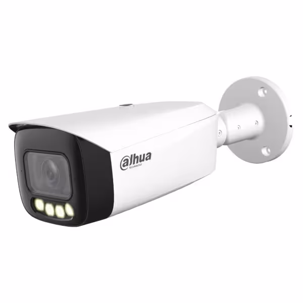 Comprar DAHUA IPC-HFW5849T1-ASE-LED-0360B-S2 Tubular IP H265 8M FULL COLOR WDR140dB Starlight LED60m 3.6mm IP67 ePoE SD MIC AUDI
