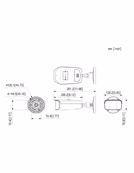 Comprar DAHUA IPC-PFW5849-A180-E2-ASTE Tubular IP H265 2x4M DUAL-LENS SPLICING FULL COLOR WDR140dB Starlight IR40m 3.6mm IP67 eP