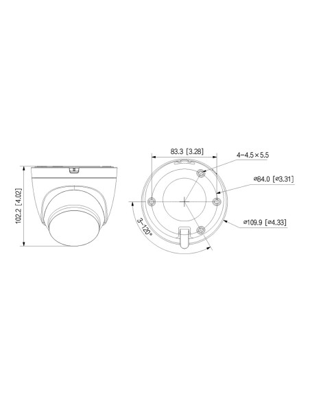 Acheter DAHUA IPC-HDW1230DT-STW Mini-dôme IP H265 2M Jour/Nuit SMART dWDR IR 30 m 2.8mm IP67 AUDIO MIC WiFi