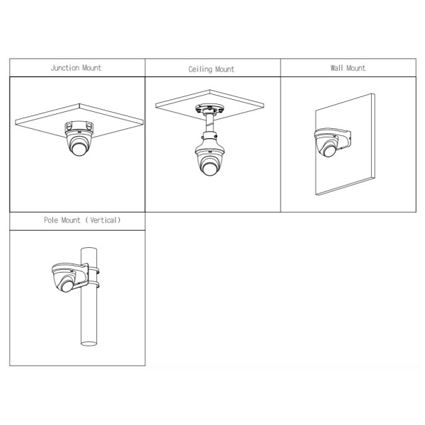 Comprar DAHUA IPC-T2A-LED-0280B MiniDomo IP H265 2M FULL COLOR 2xLED30m 2.8mm IP67 MIC WiFi AI