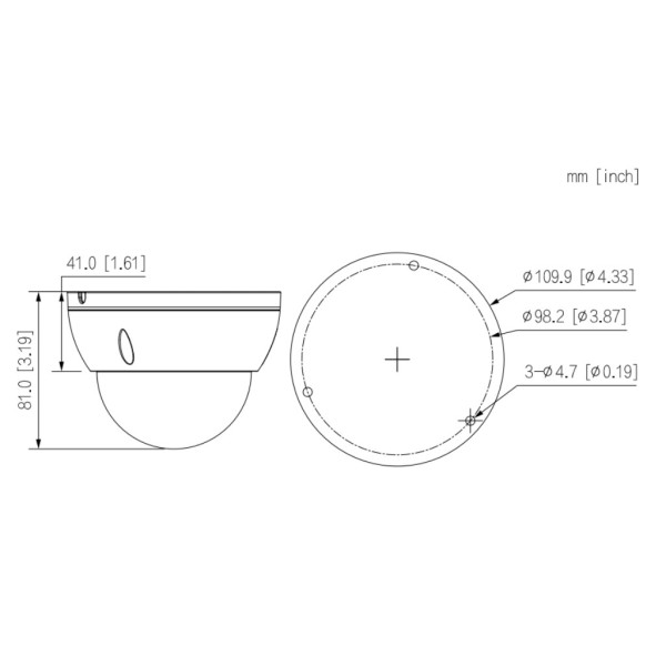 Acheter DAHUA IPC-HDBW2230E-S-0280B-S2-QH3-B Dôme IP H265 2M DN dWDR 3DNR Starlight IVS IR 30 m 2.8mm IK10 IP67 PoE Couleur noir