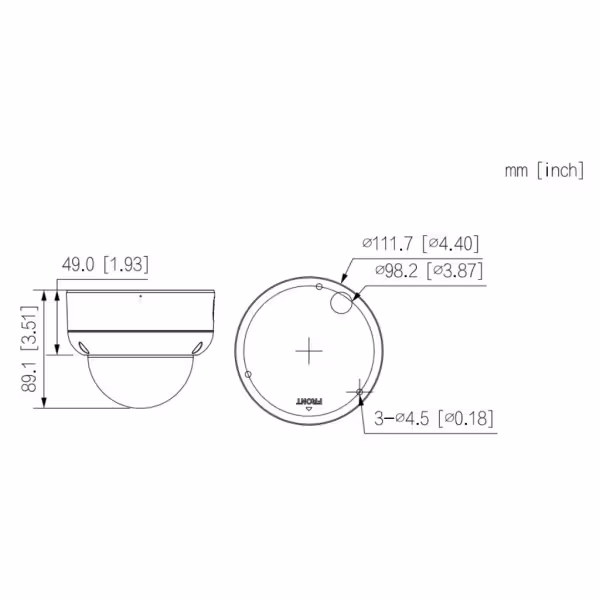 Comprar DAHUA IPC-HDBW3241E-S-0280B-S2 Domo IP H265 2M WDR Starlight IR50m 2.8mm IK10 IP67 PoE MIC AI
