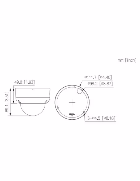 Comprar DAHUA IPC-HDBW3241E-S-0280B-S2 Domo IP H265 2M WDR Starlight IR50m 2.8mm IK10 IP67 PoE MIC AI