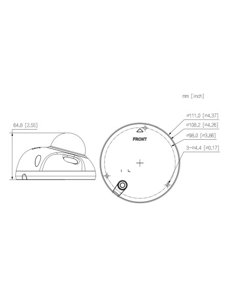 Acheter DAHUA IPC-HDBW3241F-AS-0280B-S2 Dôme IP H265 2M jour/nuit WDR Starlight IVS IR 30 m 2.8mm IK10 IP67 PoE SD MIC AUDIO E/S