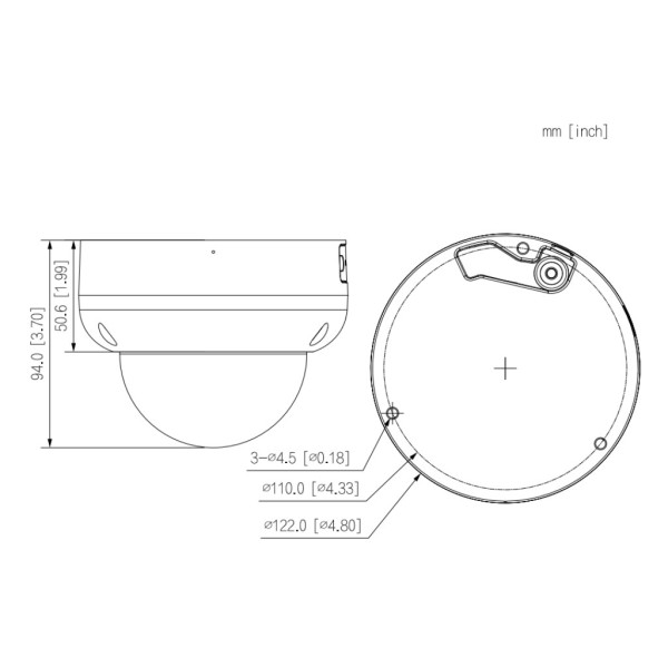 Acheter DAHUA IPC-HDBW3249R-ZS-IL Dôme IP 2M H265 FULL COLOR WDR Éclairage double LED 50 m / IR 50 m 2.7-13.5mm IP67 IK10 PoE MI