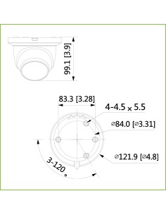 Acheter DAHUA IPC-HDW3241TM-AS Mini-dôme IP H265 IA 2M DN SMART WDR Starlight IVS SMD IR 50 m 2.8mm IP67 PoE SD MIC 2