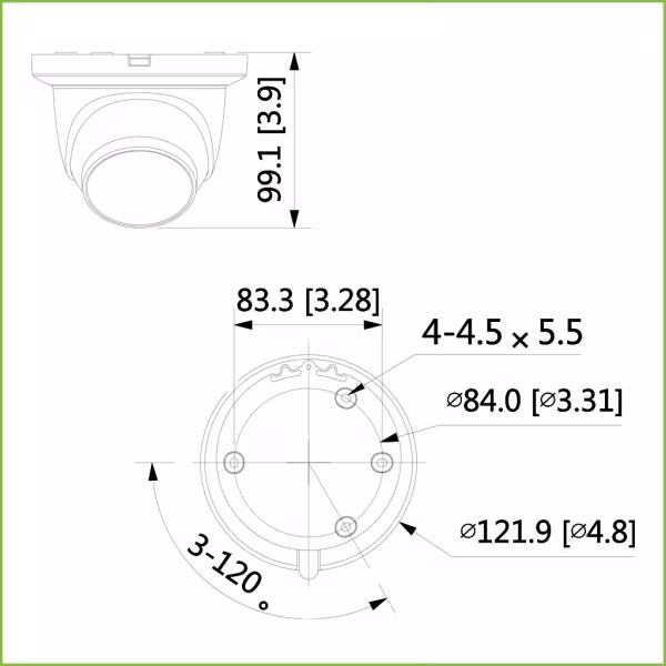 Comprar DAHUA IPC-HDW3241TM-AS MiniDomo IP H265 AI 2M DN SMART WDR Starlight IVS SMD IR50m 2.8mm IP67 PoE SD MIC